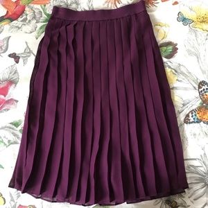 ELLA MOSS aubergine, plum pleated skirt